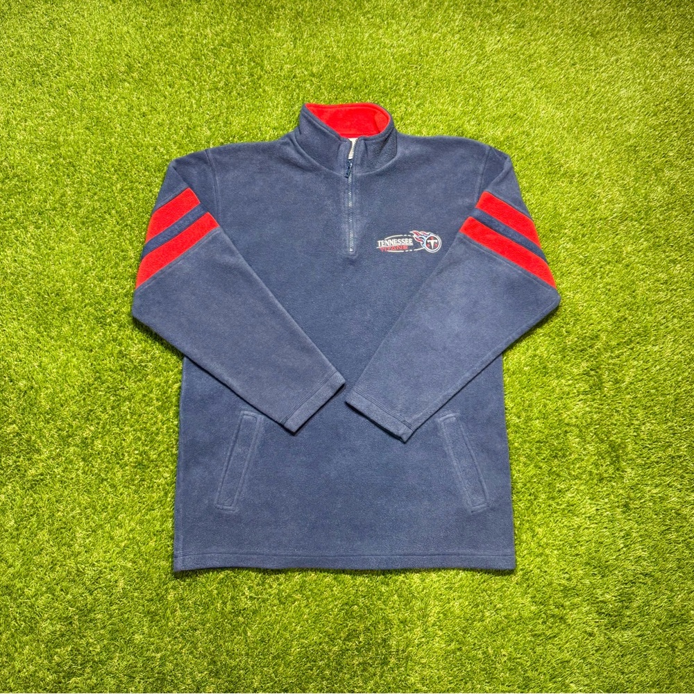 Vintage Y2K Tennessee Titans NFL 1/4 Zip Fleece Long Sleeve Pullover Mens Large